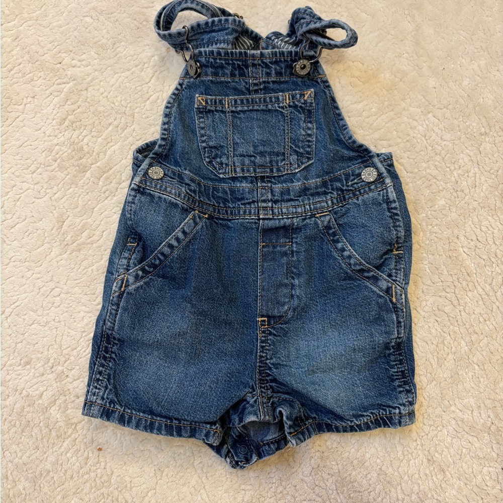 GAP Classic Denim Short Kids Overalls 12-18